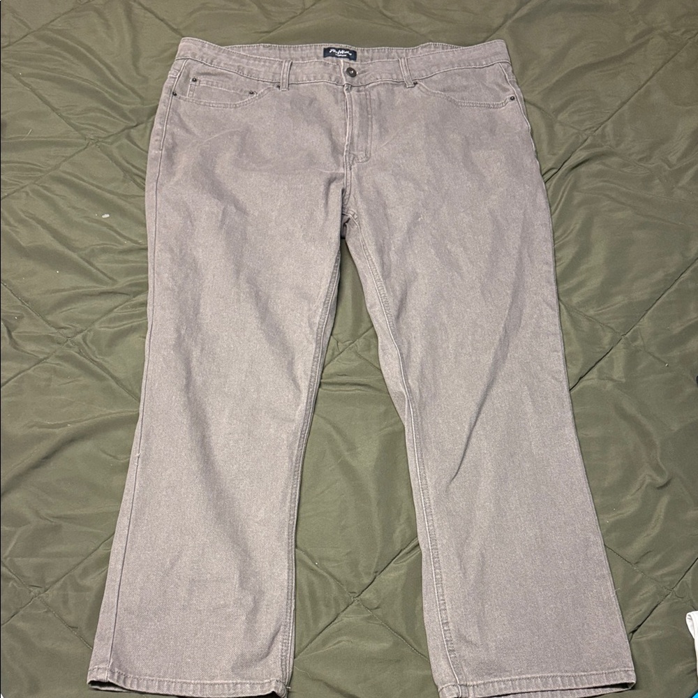 Flag & Anthem Mens Gray Straight-Leg Jeans